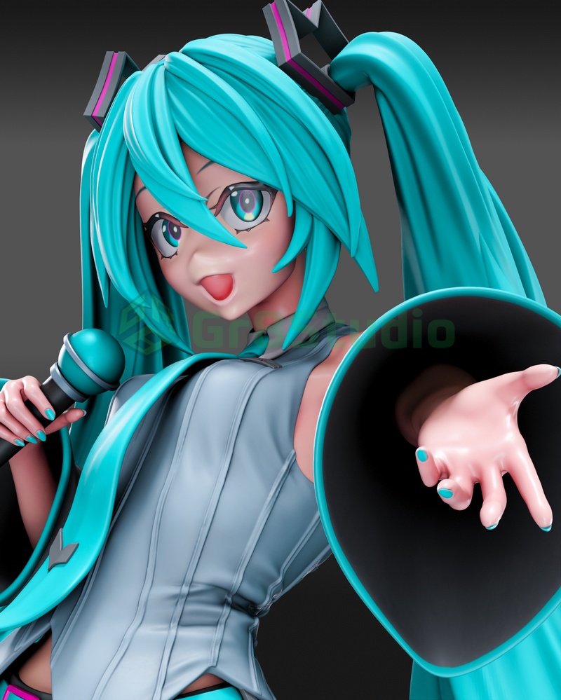 Gr8Tech - 乐高米米 V6 3D打印模型|Gr8Tech – Vocaloid – Hatsune Miku V6 – 3D Print Model