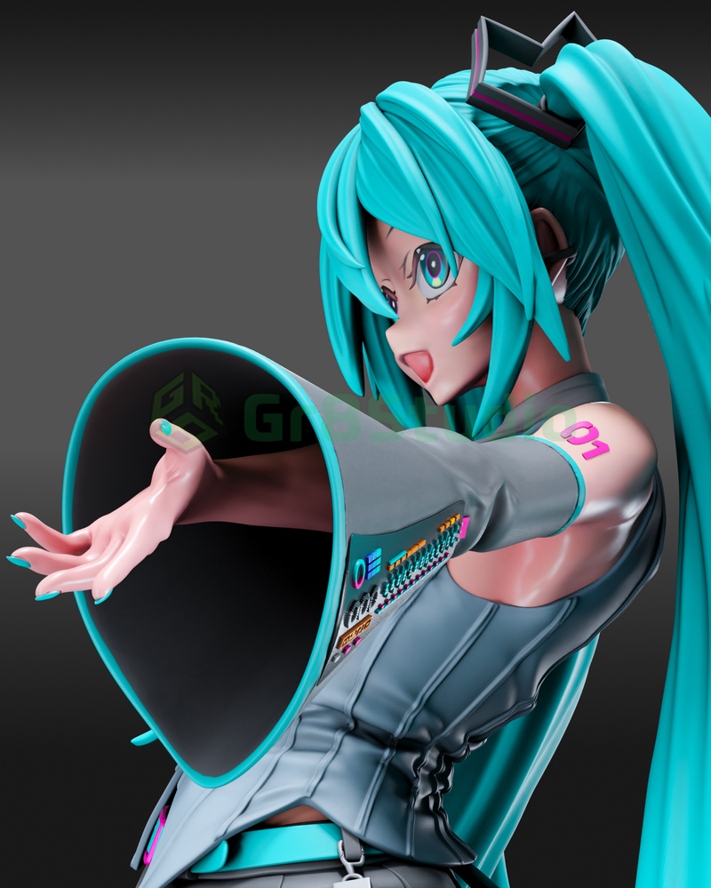 Gr8Tech - 乐高米米 V6 3D打印模型|Gr8Tech – Vocaloid – Hatsune Miku V6 – 3D Print Model