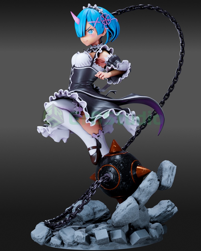Gr8Tech – 《Re:Zero》角色3D打印模型|Gr8Tech – Re Zero – Rem – 3D Print Model