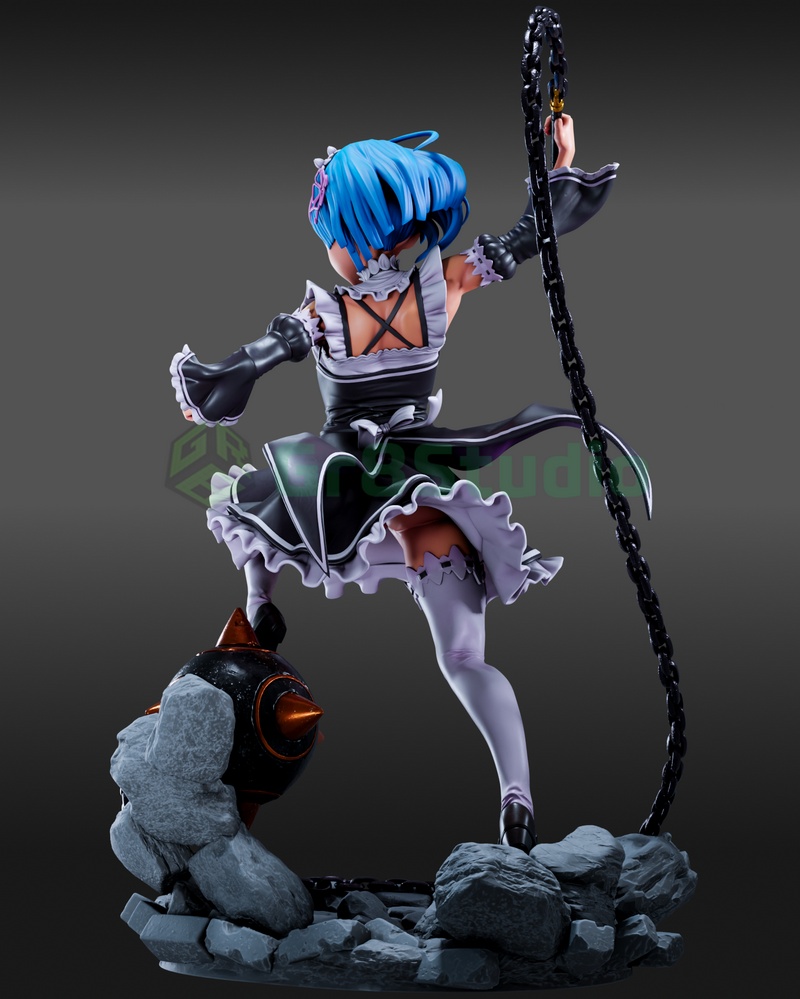 Gr8Tech – 《Re:Zero》角色3D打印模型|Gr8Tech – Re Zero – Rem – 3D Print Model
