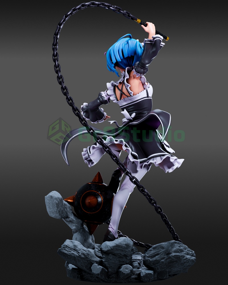 Gr8Tech – 《Re:Zero》角色3D打印模型|Gr8Tech – Re Zero – Rem – 3D Print Model