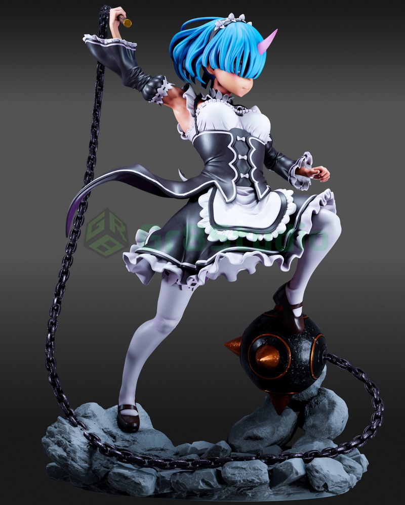 Gr8Tech – 《Re:Zero》角色3D打印模型|Gr8Tech – Re Zero – Rem – 3D Print Model
