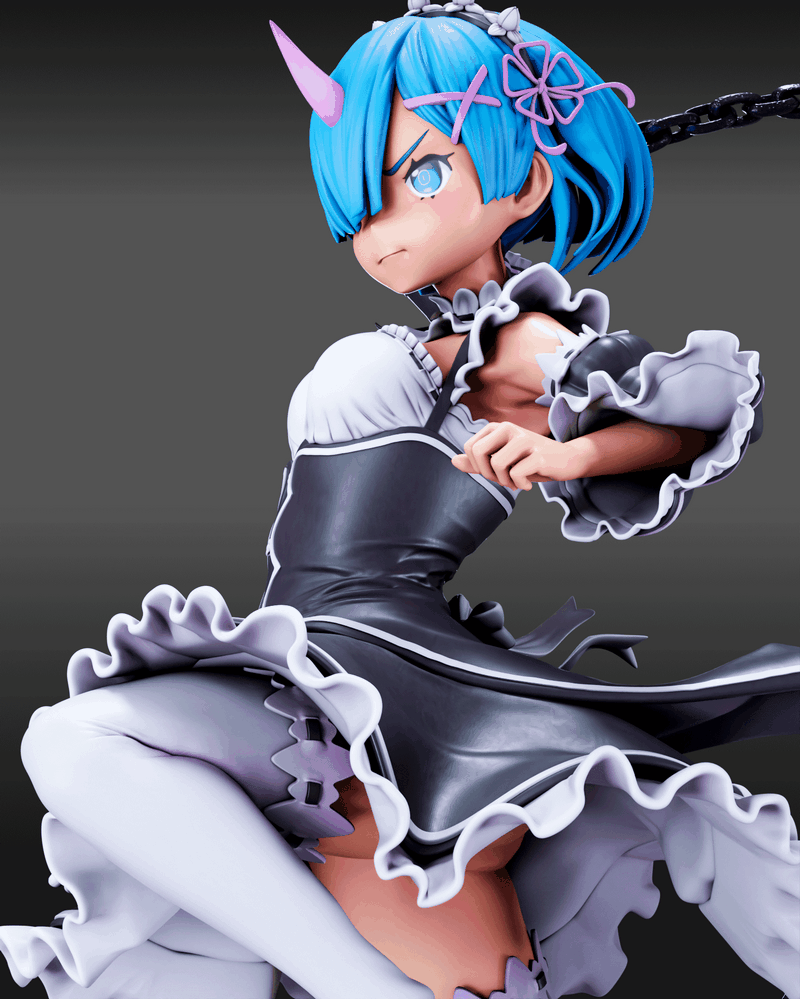 Gr8Tech – 《Re:Zero》角色3D打印模型|Gr8Tech – Re Zero – Rem – 3D Print Model