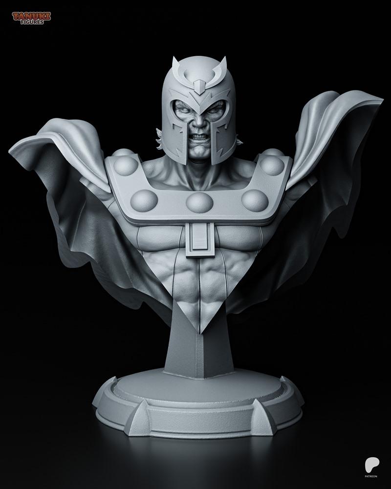 磁力暴徒3D打印模型|Tanuki Figures – Magneto Bust – 3D Print Model STL