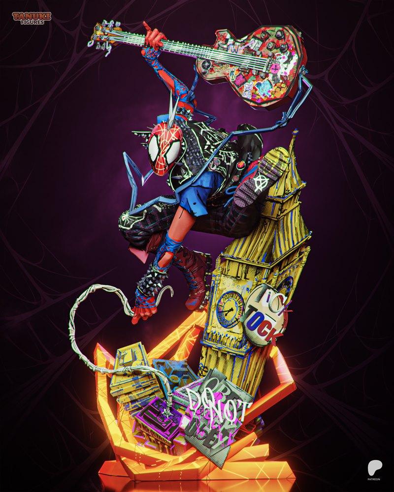 蜘蛛朋克 3D打印模型|Tanuki Figures – Spider-Punk – 3D Print Model STL