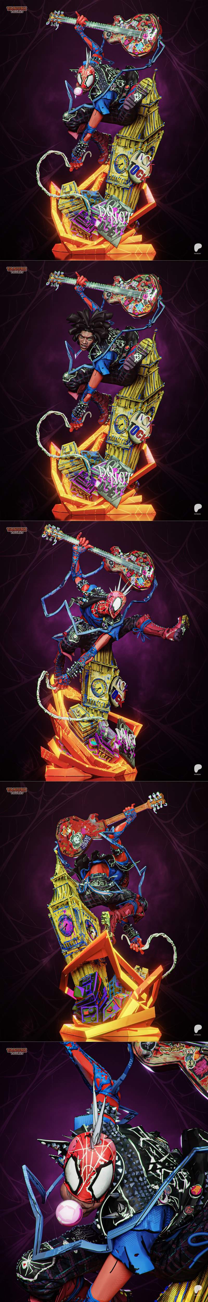 蜘蛛朋克 3D打印模型|Tanuki Figures – Spider-Punk – 3D Print Model STL