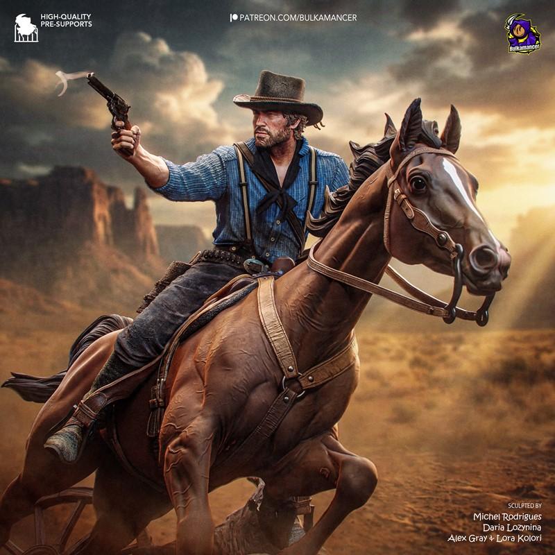 红警2阿瑟·莫根3D打印模型|Bulkamancer Sculpts – Arthur Morgan (Red Dead Redemption 2) – 3D Print Model STL