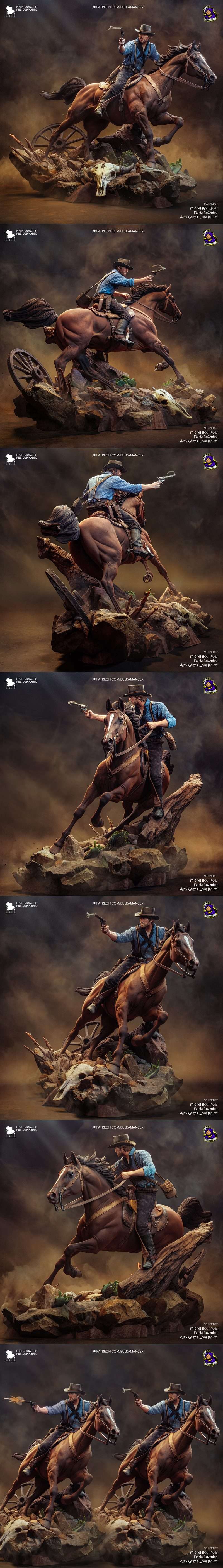 红警2阿瑟·莫根3D打印模型|Bulkamancer Sculpts – Arthur Morgan (Red Dead Redemption 2) – 3D Print Model STL