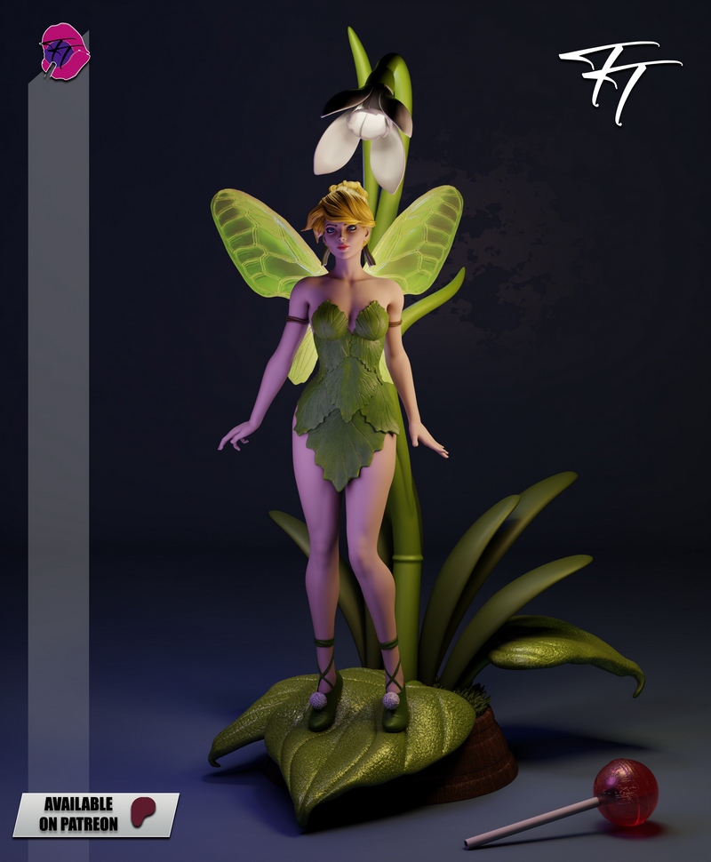 万圣节奇遇——小飞侠蒂娜 3D打印模型|Trick or Treat – Tinker Bell – 3D Print Model