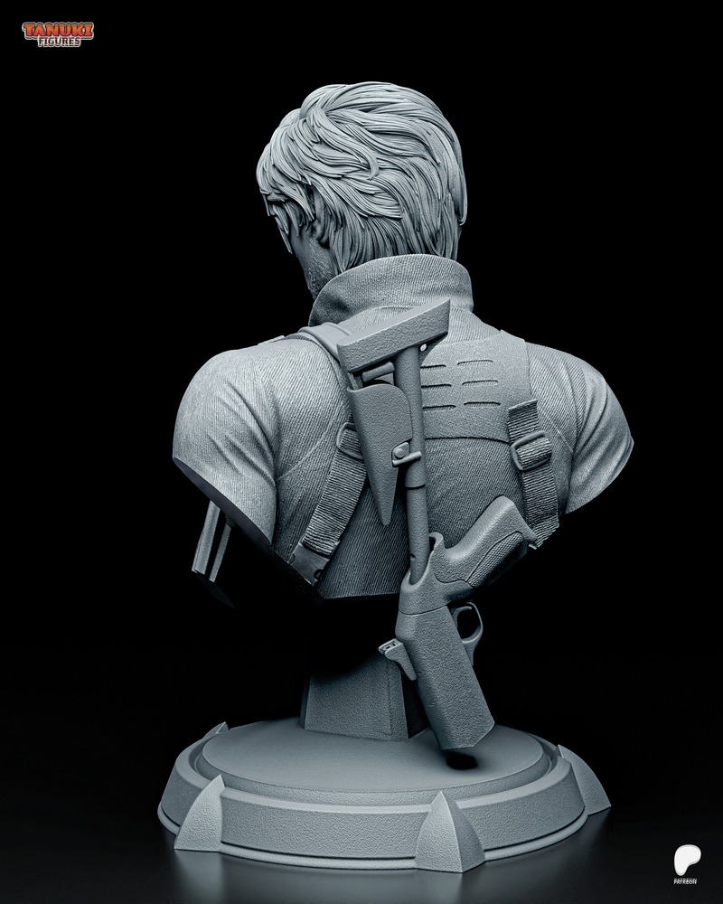 Leon Kennedy雕像 3D打印模型|Tanuki Figures – Leon Kennedy Bust – 3D Print Model