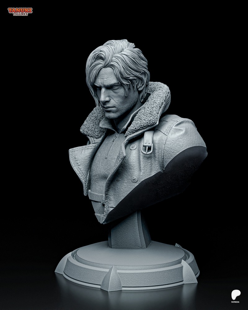 Leon Kennedy雕像 3D打印模型|Tanuki Figures – Leon Kennedy Bust – 3D Print Model