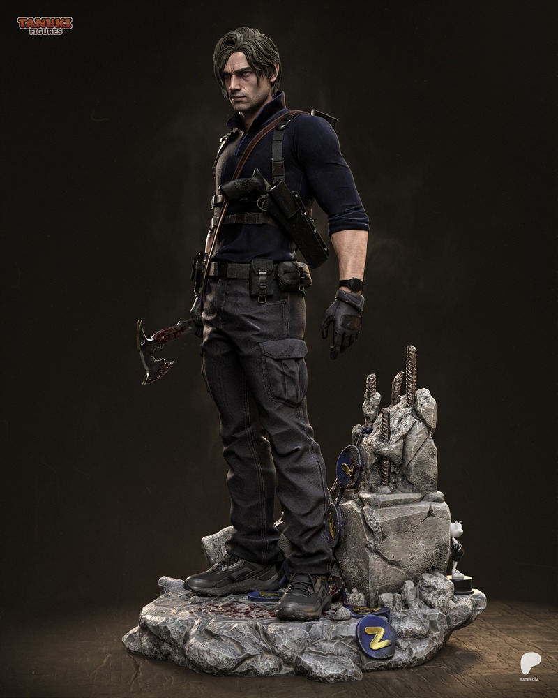 唐兔 figurine - 伦·肯尼迪 - 3D打印模型|Tanuki Figures – Leon Kennedy – 3D Print Model