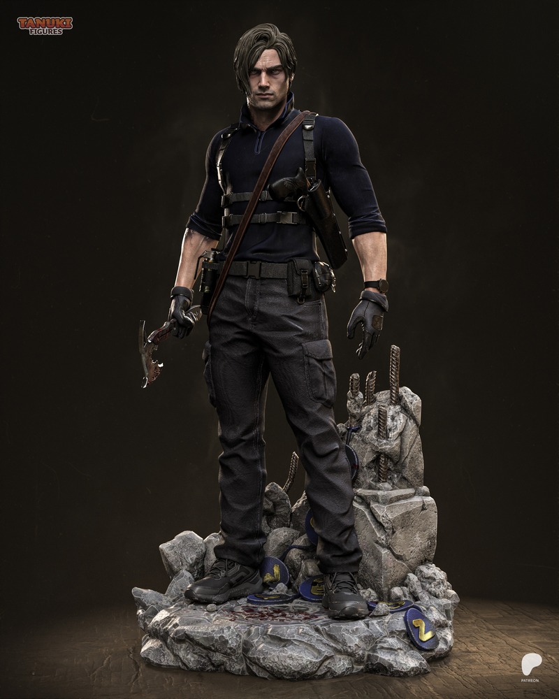 唐兔 figurine - 伦·肯尼迪 - 3D打印模型|Tanuki Figures – Leon Kennedy – 3D Print Model