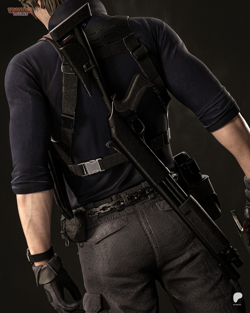 唐兔 figurine - 伦·肯尼迪 - 3D打印模型|Tanuki Figures – Leon Kennedy – 3D Print Model