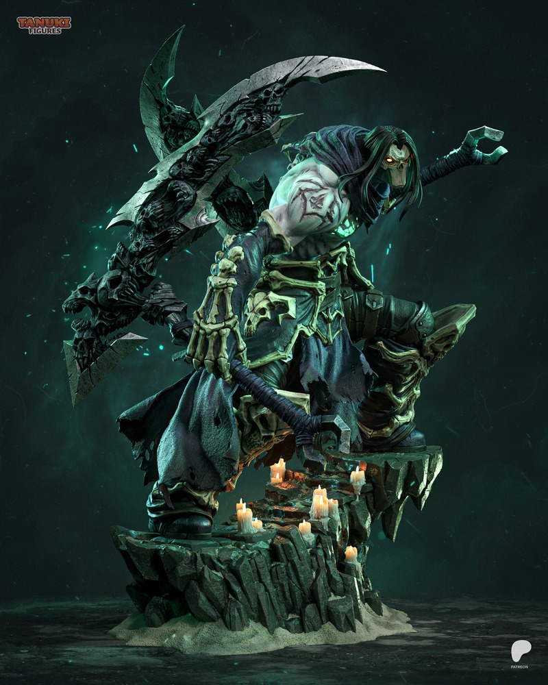 暗黑之刃3D打印模型：tanuki角色造型|Tanuki Figures – Death – Darksiders 2 – 3D Print Model