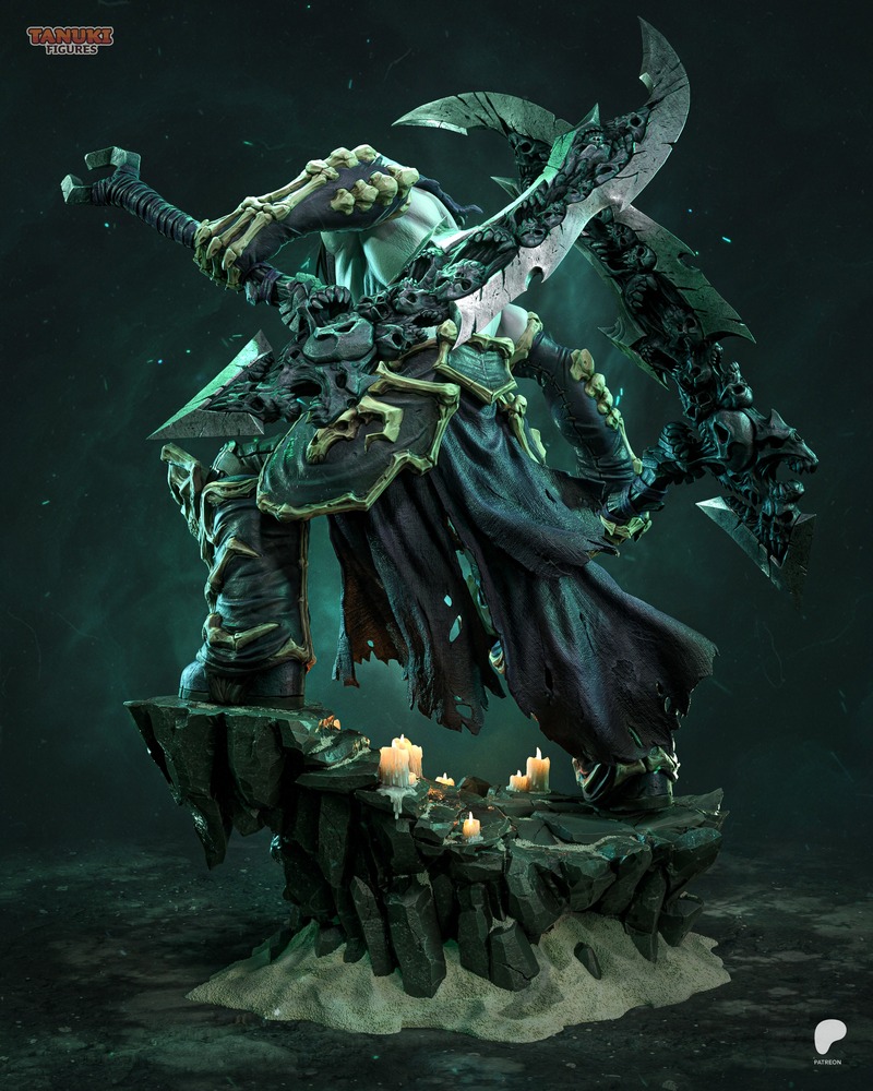 暗黑之刃3D打印模型：tanuki角色造型|Tanuki Figures – Death – Darksiders 2 – 3D Print Model