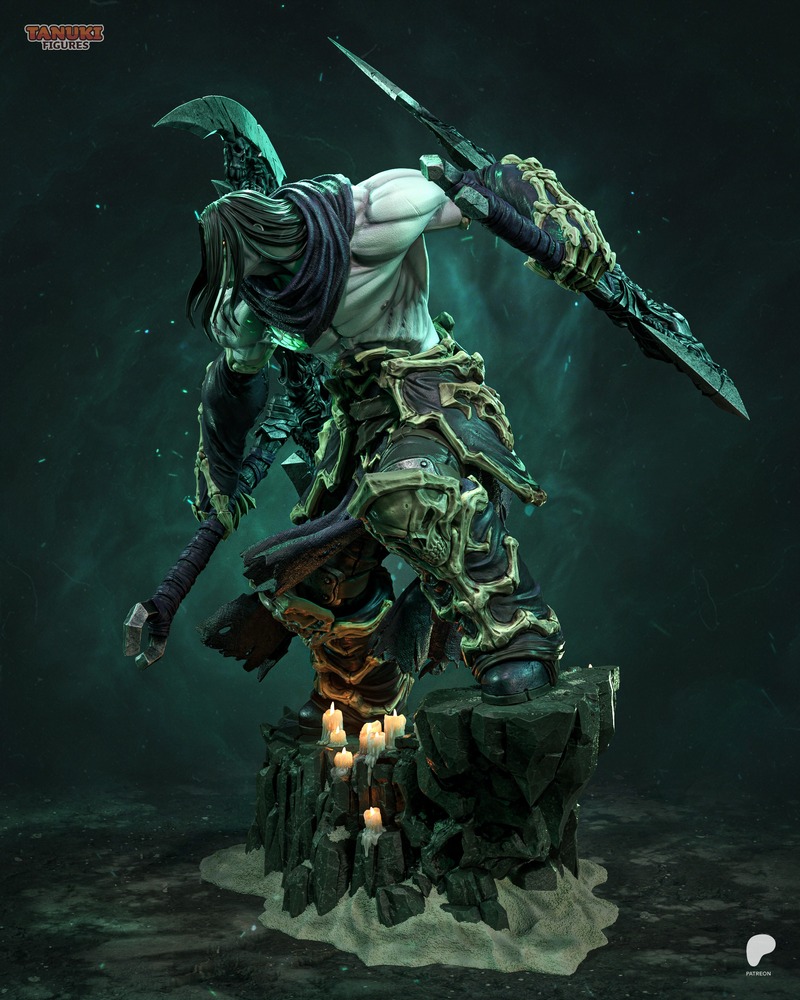 暗黑之刃3D打印模型：tanuki角色造型|Tanuki Figures – Death – Darksiders 2 – 3D Print Model