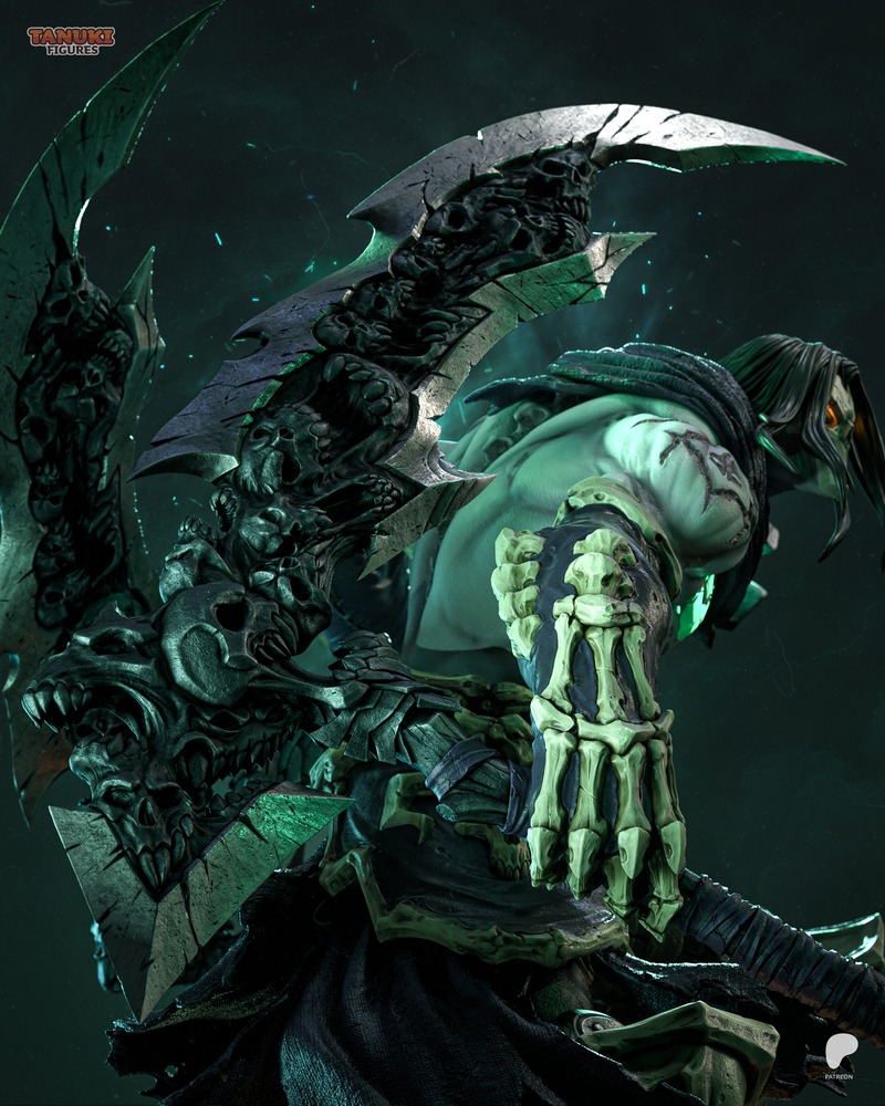 暗黑之刃3D打印模型：tanuki角色造型|Tanuki Figures – Death – Darksiders 2 – 3D Print Model