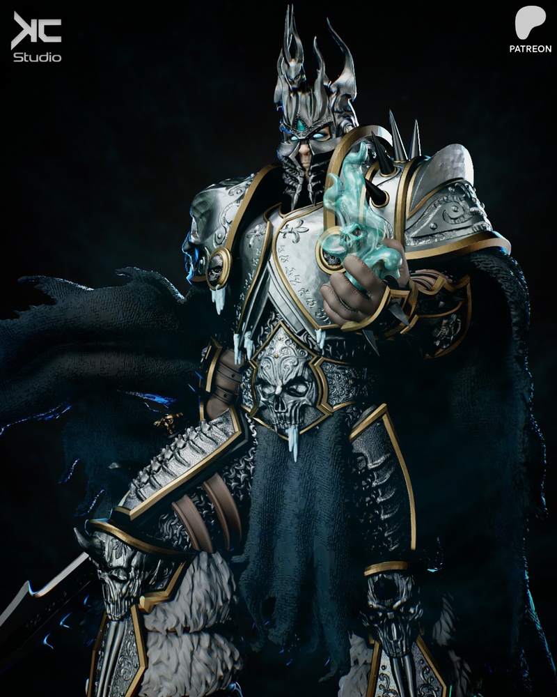 KC Studio - 魔王凯恩 3D打印模型|KC Studio – Lich King – 3D Print Model
