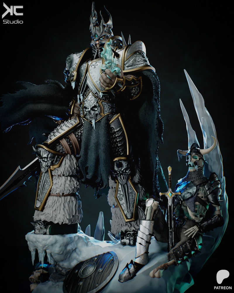 KC Studio - 魔王凯恩 3D打印模型|KC Studio – Lich King – 3D Print Model