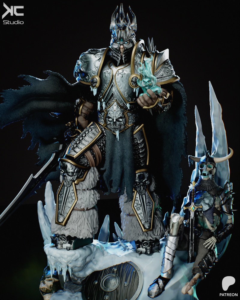 KC Studio - 魔王凯恩 3D打印模型|KC Studio – Lich King – 3D Print Model