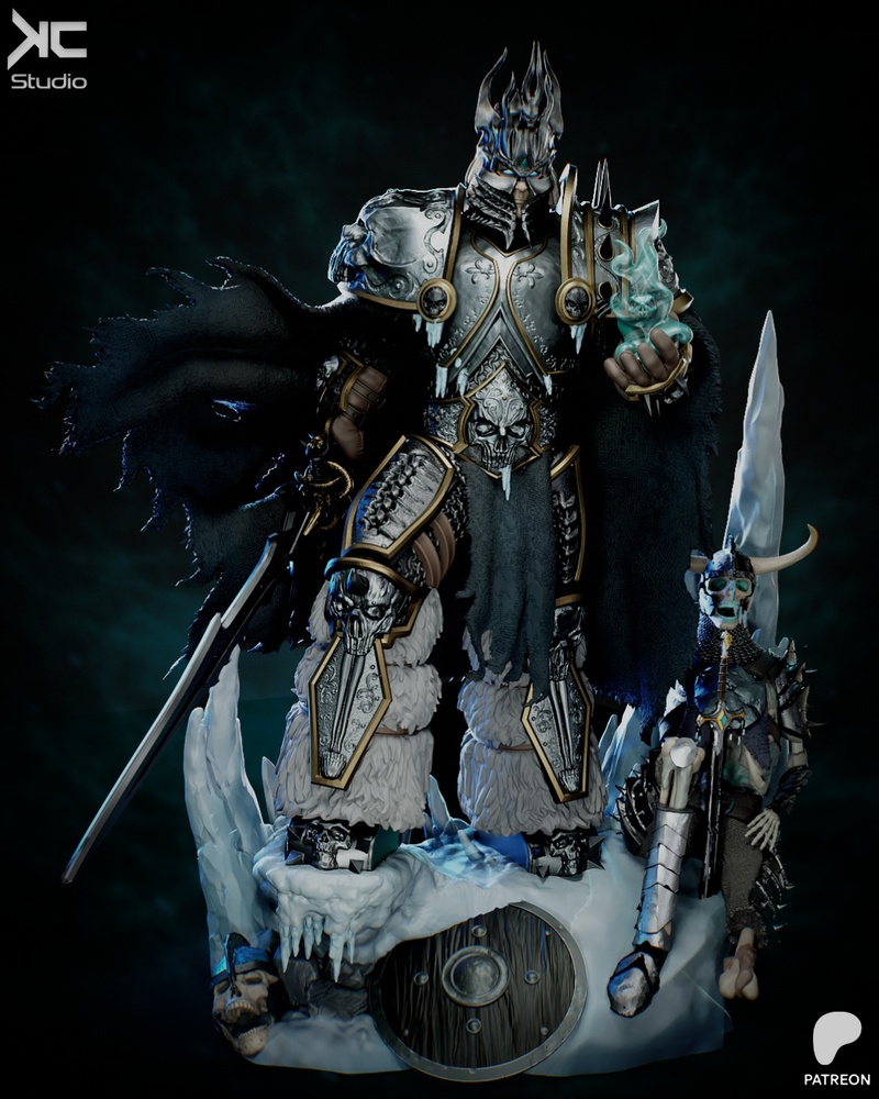 KC Studio - 魔王凯恩 3D打印模型|KC Studio – Lich King – 3D Print Model
