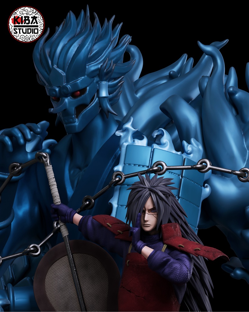 Kiba Studio - 《火影忍者》鸣人与九尾、日本神话神兽苏摩及木龙 3D打印模型|Kiba Studio – Madara with Kurama, Susano and Wooden Dragon – 3D Print Model