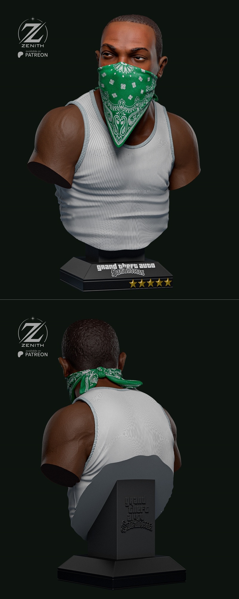 Zenith Studios - CJ bust - 3D打印模型|Zenith Studios – CJ Bust – 3D Print Model STL