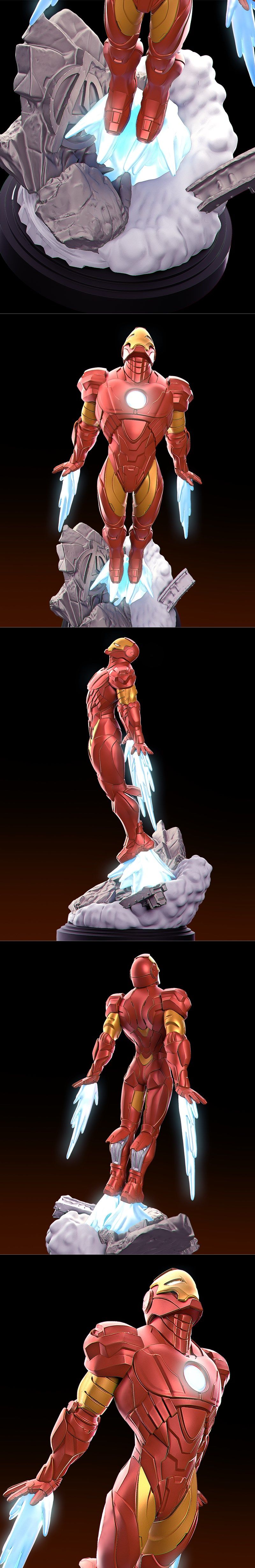 CA 3D工作室 - 铁甲战将 - 3D打印模型|CA 3D Studios – Iron Man – 3D Print Model STL