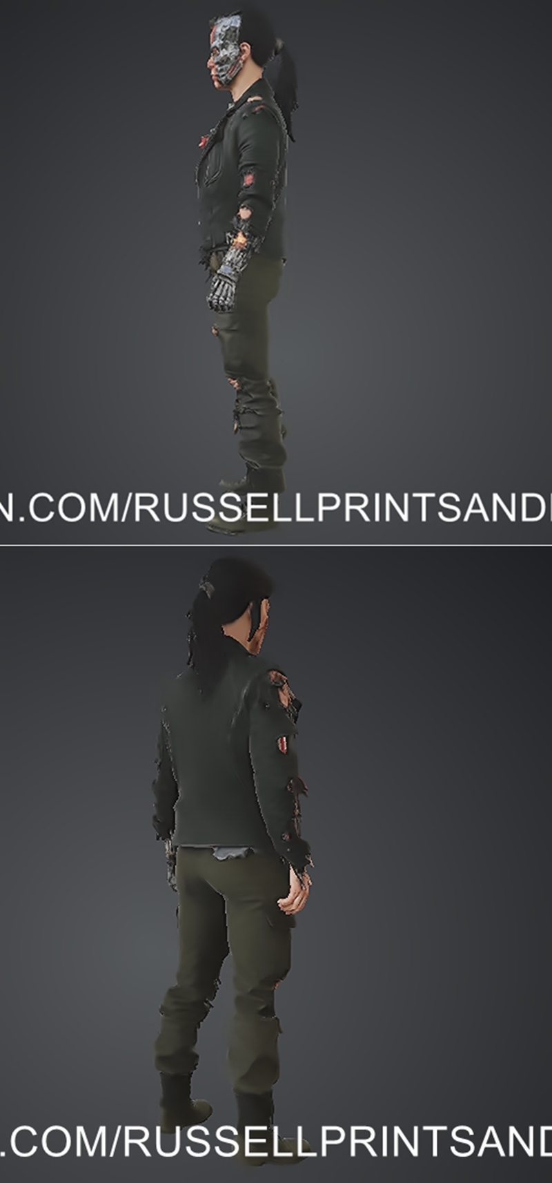 赛博女终结者 3D打印模型|Cameron Female Terminator – 3D Print Model STL