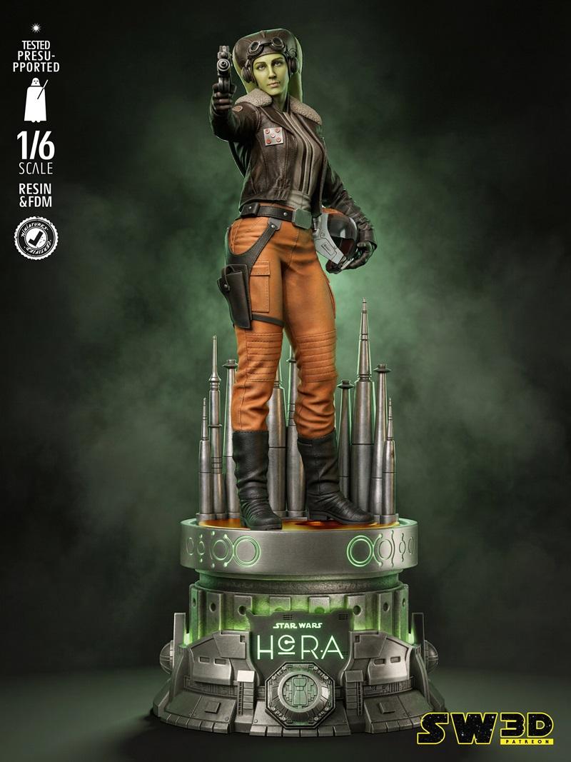 SW3D - 赫拉·辛杜拉雕塑 - 3D打印模型|SW3D – Hera Syndulla Sculpture – 3D Print Model STL