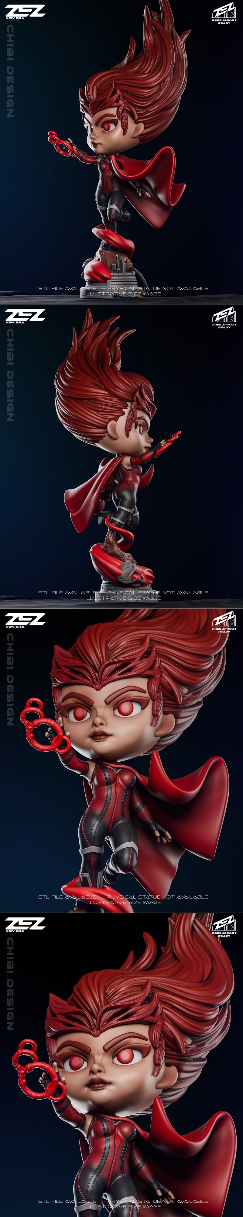 ZEZ工作室Scarlet Chibi角色3D打印模型|ZEZ Studio – Scarlet Chibi – 3D Print Model STL
