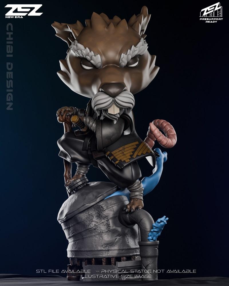 ZEZ工作室拆分萌系角色3D打印模型|ZEZ Studio – Splinter chibi – 3D Print Model STL