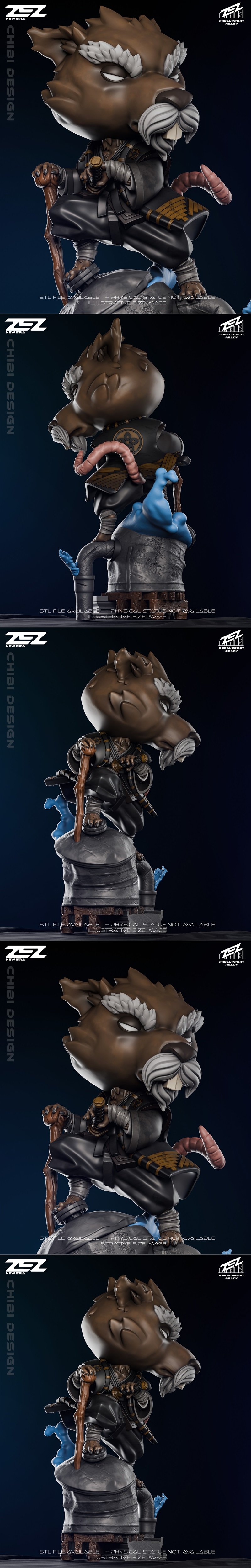 ZEZ工作室拆分萌系角色3D打印模型|ZEZ Studio – Splinter chibi – 3D Print Model STL