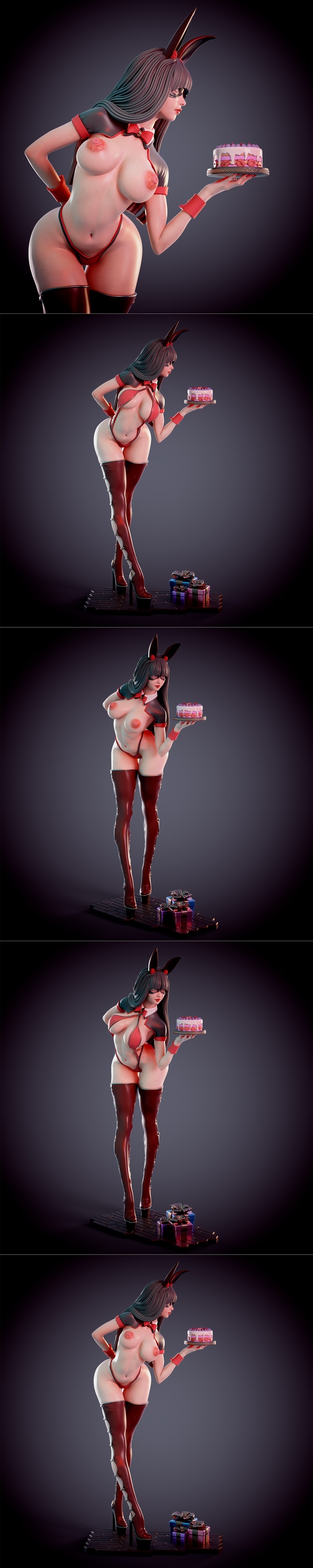 Chagarin - 兔子女仆 - 3D打印模型|Chagarin – Bunny waitress – 3D Print Model STL