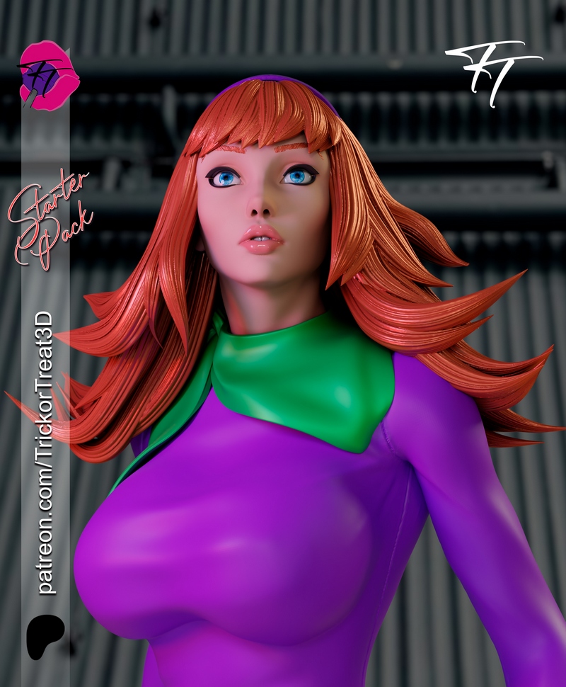万圣节特辑 - 大芬苏茜 - 3D打印模型|Trick Or Treat – Daphne Scooby Doo – 3D Print Model