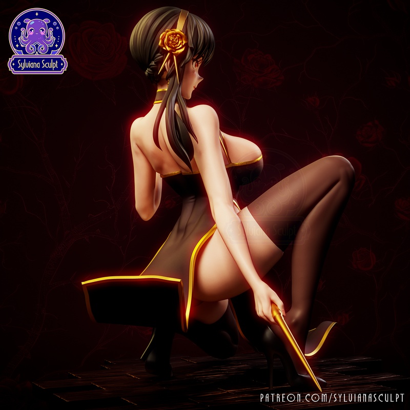 Sylviana雕塑模型——《SPY×FAMILY》yor forger 3D打印作品|Sylviana Sculpt – Yor Forger – SPY x Family – 3D Print Model
