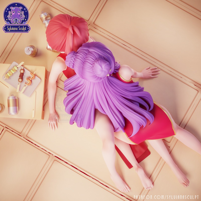 桑妮亚雕塑·乱马x小林·3D打印模型|Sylviana Sculpt – Ranma x Shampoo – 3D Print Model
