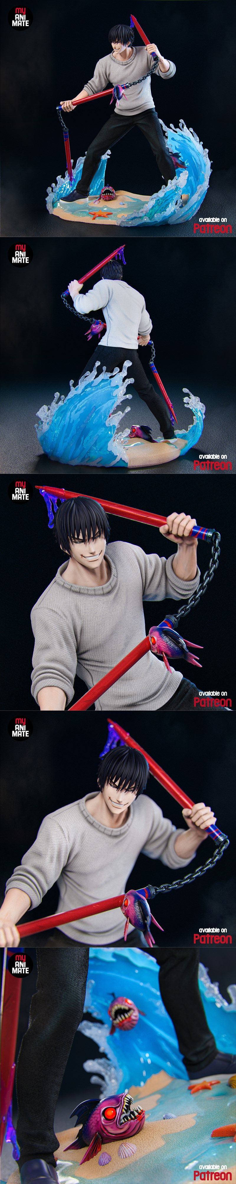 我的动漫 - 魔禁 - 陀基 3D打印模型|MyAnimate – Toji (Jujutsu Kaisen) – 3D Print Model STL
