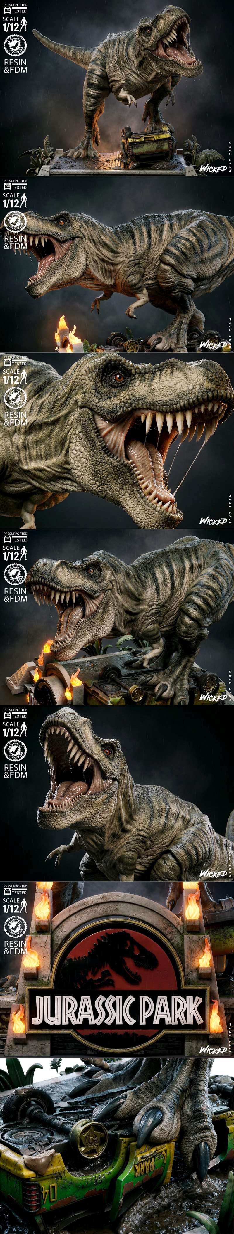 Wicked - T-Rex 3D打印模型|Wicked – T – Rex Sculpture – 3D Print Model STL