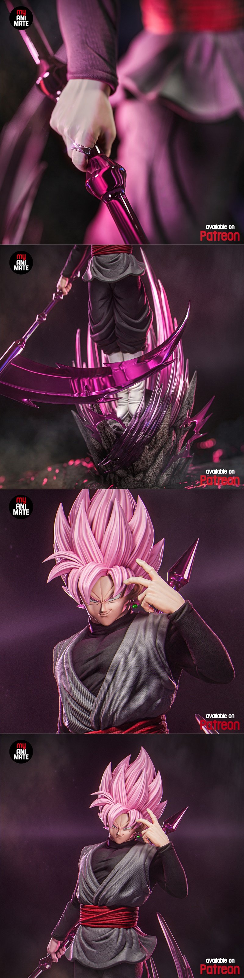 MyAnimate - 龙珠 - 悟空黑玫瑰 3D打印模型|MyAnimate – Goku Black Rose (DragonBall) – 3D Print Model STL