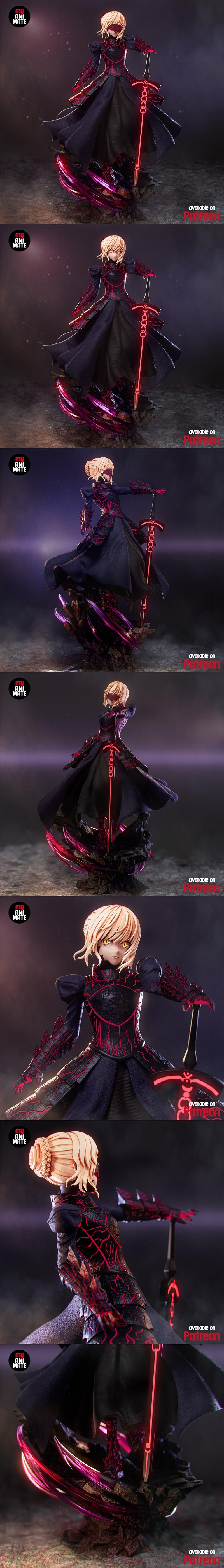 MyAnimate - 命运系列 - Saber 3D打印模型|MyAnimate – Saber (Fate Series) – 3D Print Model STL
