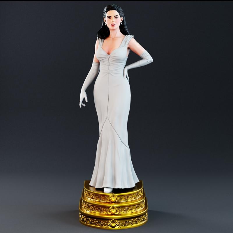 BrunoArt3D - 朱莉安·康诺利 - 3D打印模型|BrunoArt3D – Jennifer Connelly – 3D Print Model STL