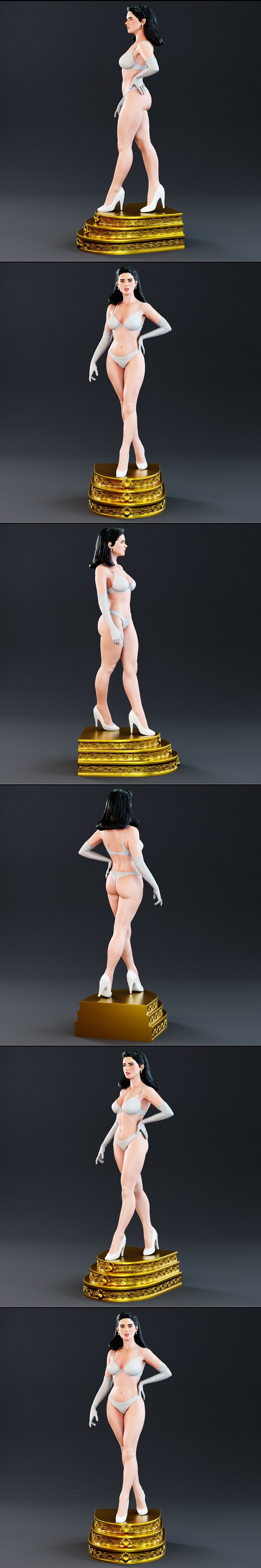 BrunoArt3D - 朱莉安·康诺利 - 3D打印模型|BrunoArt3D – Jennifer Connelly – 3D Print Model STL