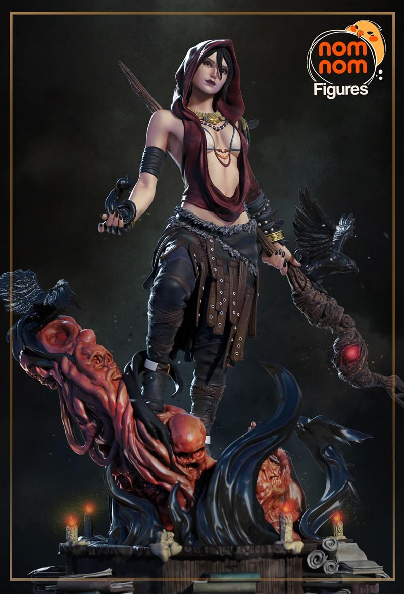 龙之谷莫里甘3D打印模型|Nomnom Figures – Morrigan – Dragon Age – 3D Print Model STL
