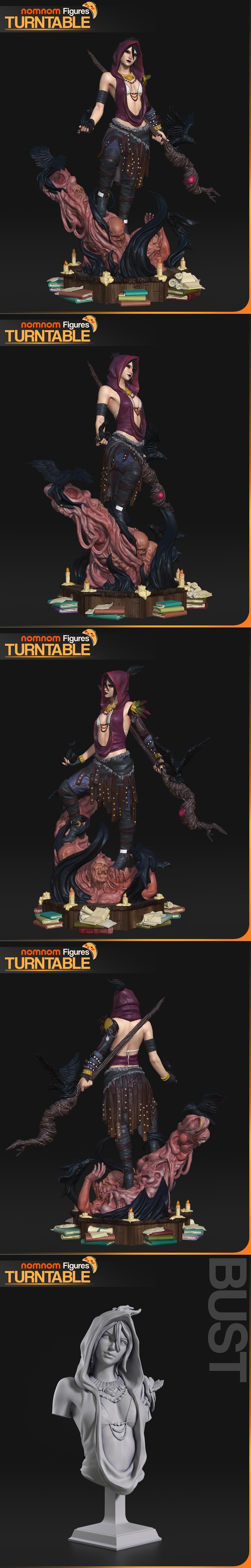 龙之谷莫里甘3D打印模型|Nomnom Figures – Morrigan – Dragon Age – 3D Print Model STL