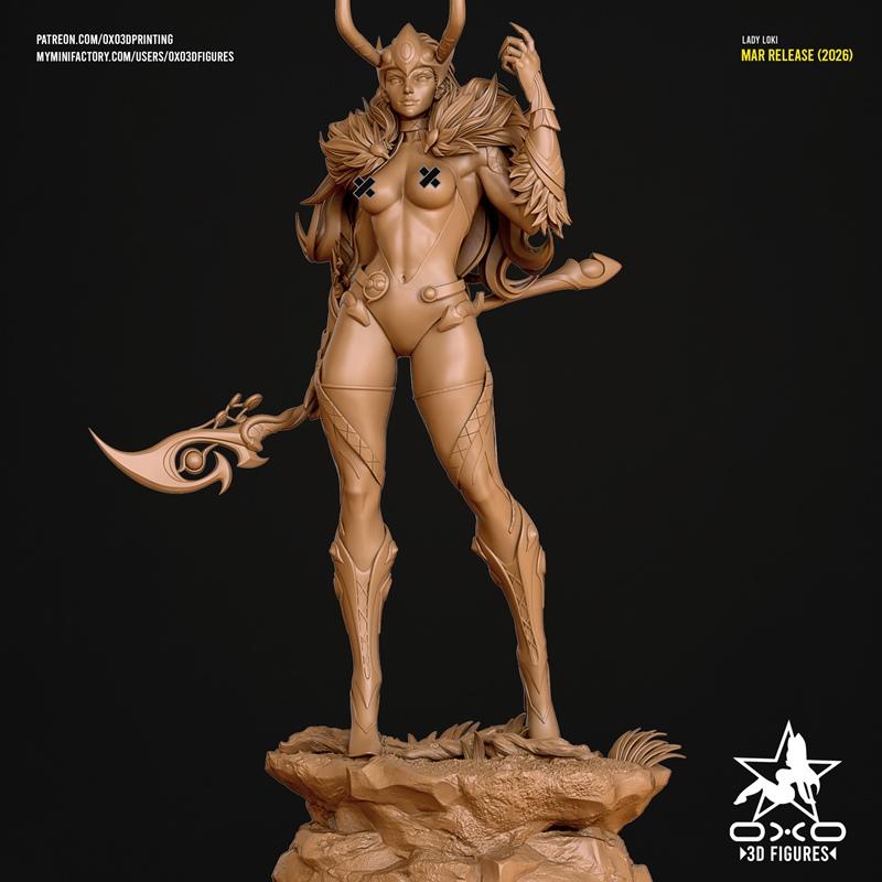 OXO3D Lady Loki 3D打印模型|OXO3D Figures – Lady Loki Rivals NSFW Version – 3D Print Model STL