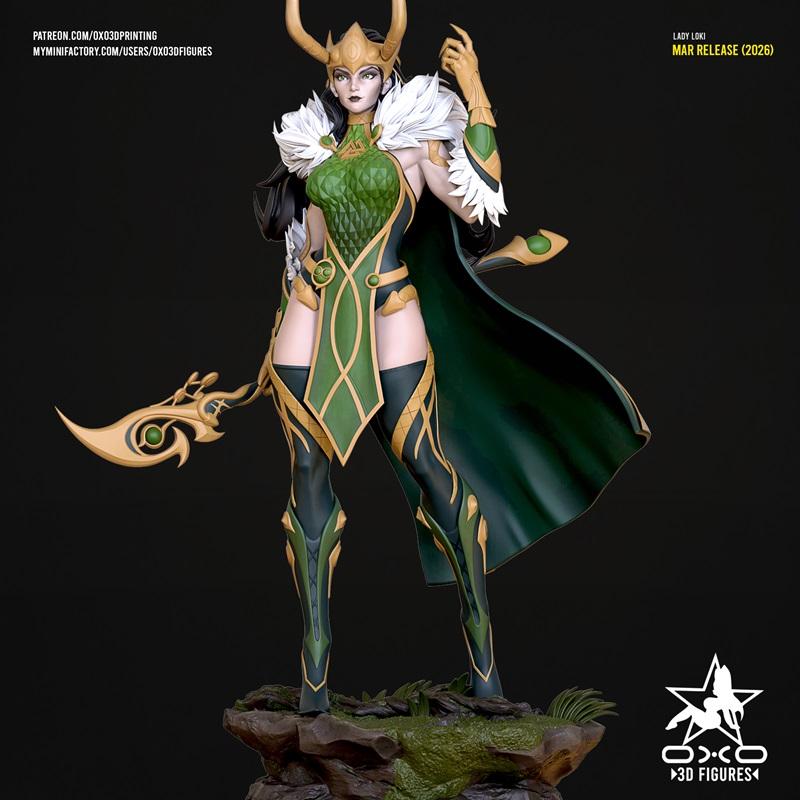 OXO3D Lady Loki 3D打印模型|OXO3D Figures – Lady Loki Rivals – 3D Print Model STL