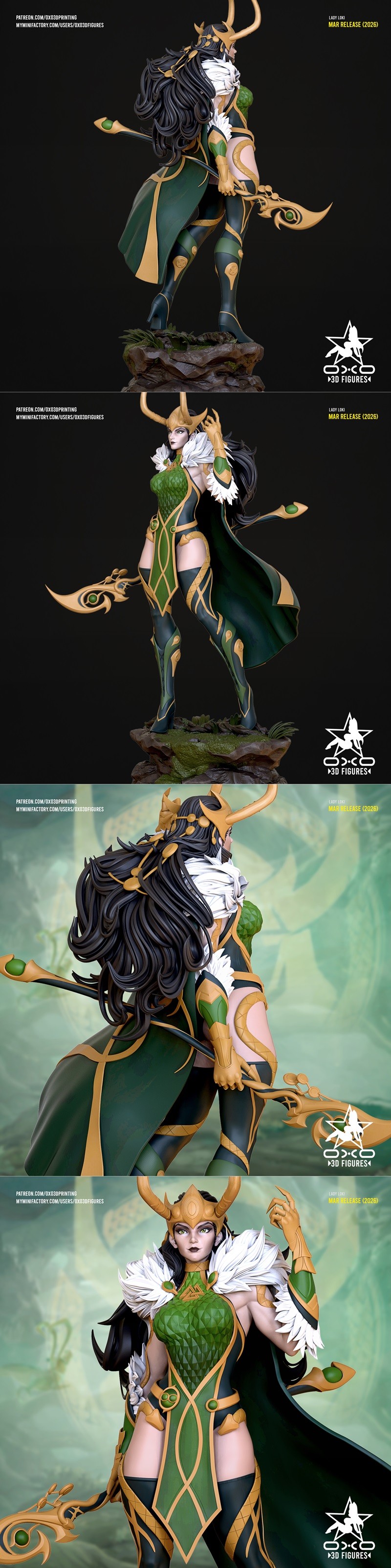 OXO3D Lady Loki 3D打印模型|OXO3D Figures – Lady Loki Rivals – 3D Print Model STL