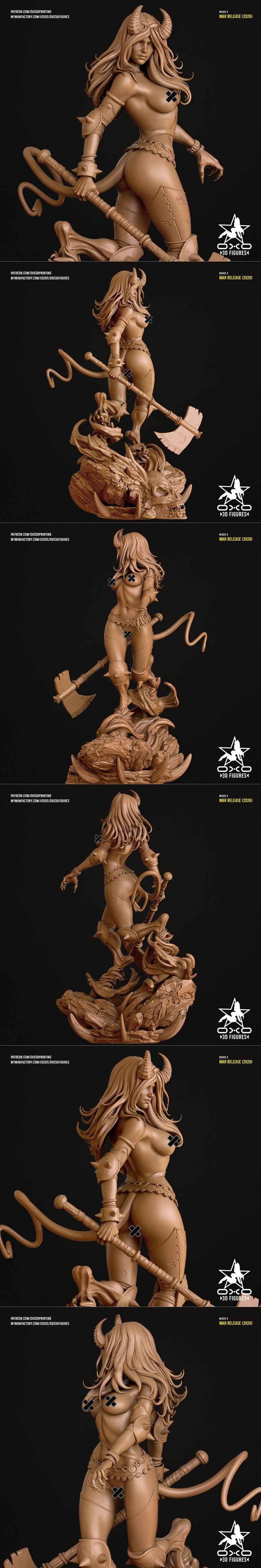 魔界X炎神 3D打印模型|OXO3D Figures – Magik X Infernus NSFW Version – 3D Print Model STL
